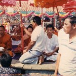 holding the chatra for the sangha