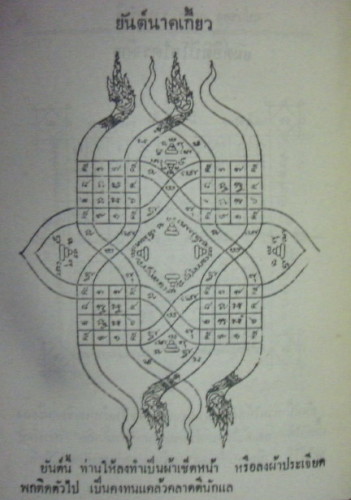 Yant Nak Giaw - Entwined Nagas Yantra