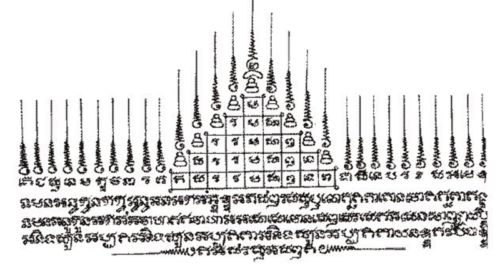 Yant Gao Yord Nine Peaks of ount Meru Sakyant Tattoo Design by Ajarn Off
