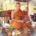 Blessing Amulets with Sinjana Cords during a Blessing Ceremony