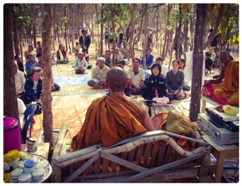 Luang Por Chanai giving Forest Teachings in the form of Vipassana Kammathana practices