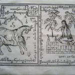 Pha Yant with Maha Sanaeh Type imagery - Lanna Tradition, with Lanna Agkhara