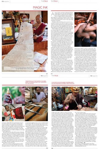Preview of the Book Sacred Tattoos of Thailand in Absolute Thai magazine