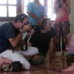 Joe Cummings and Dan White whilst working on their Book Sacred Tattoos of Thailand