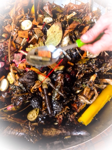 Amulets within the cauldron, boiling in sacred oils