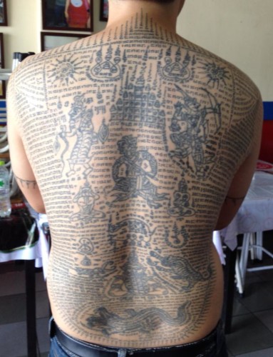 Sak Yant Tattoos Ajarn Jiak Po Dam Bangkok