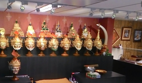 Samnak Sak Yant Ajarn Jiak Po Dam Khone Masks Within The Samnak