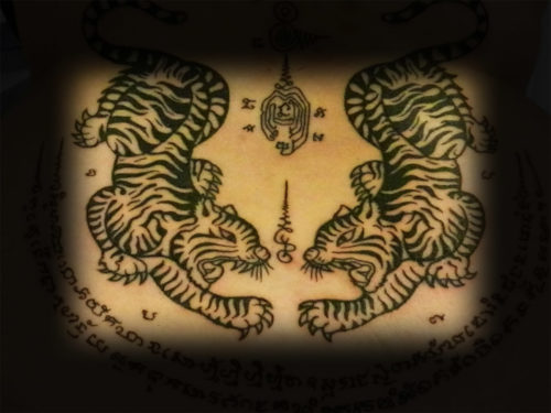 Sak Yant Suea Koo Thai Temple Tattoo